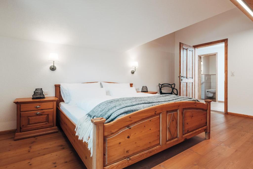 Postel nebo postele na pokoji v ubytování BEIM MOSER Apartments