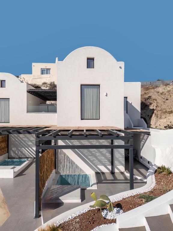 Balkón nebo terasa v ubytování Blé Suites Santorini