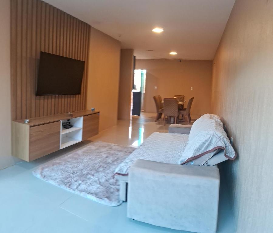 TV a/nebo společenská místnost v ubytování Apartamento Beach Place Cumbuco