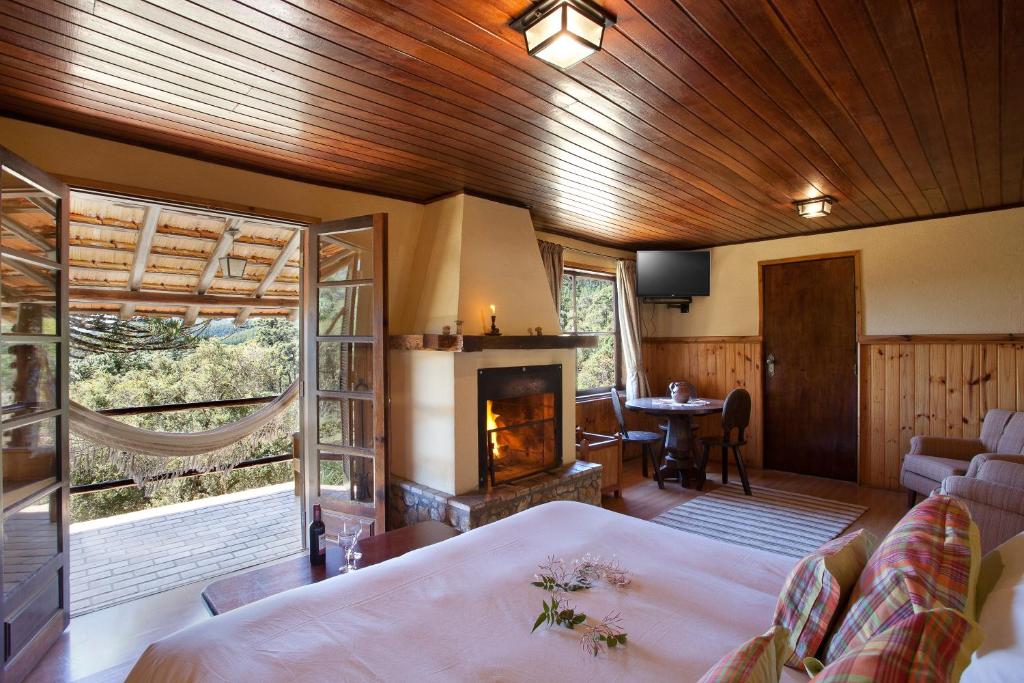 Postel nebo postele na pokoji v ubytování Hotel Fazenda Itapuá