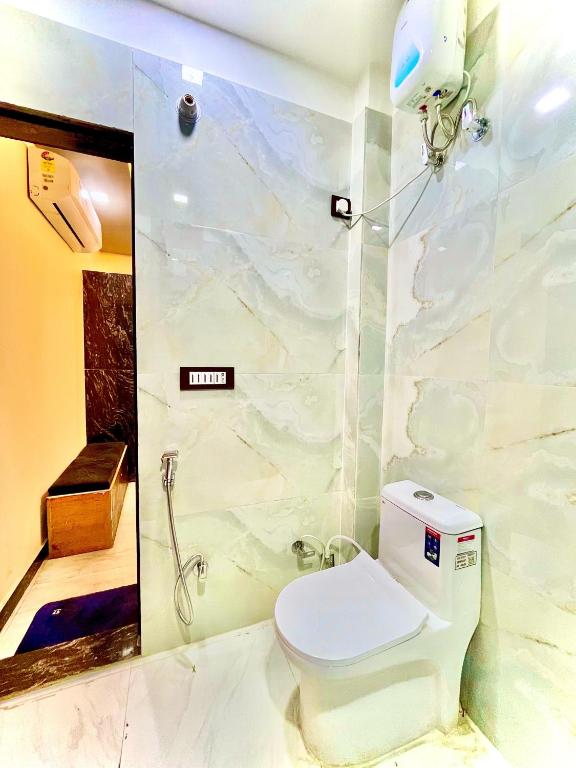 Koupelna v ubytování Hotel Agra YS Taj Hotel