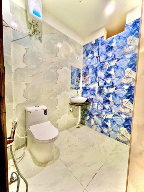 Koupelna v ubytování Hotel Agra YS Taj Hotel