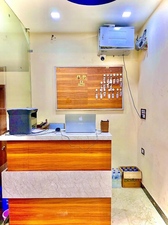 Kuchyň nebo kuchyňský kout v ubytování Hotel Agra YS Taj Hotel