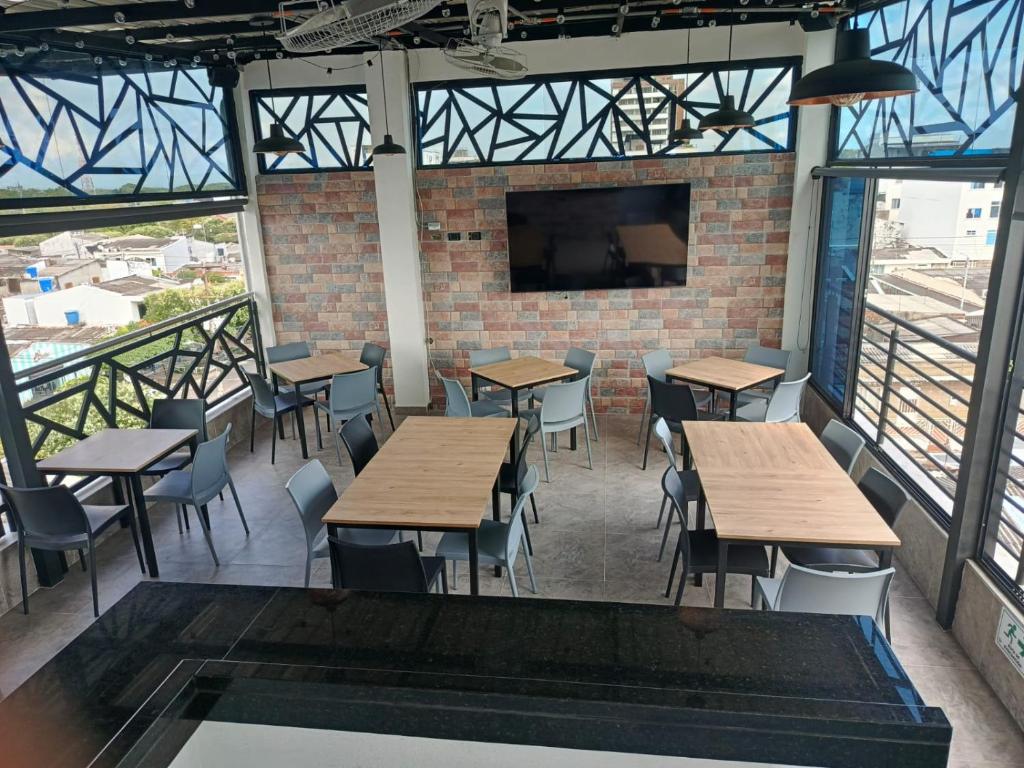 Posezení v ubytování Buendía Hotel