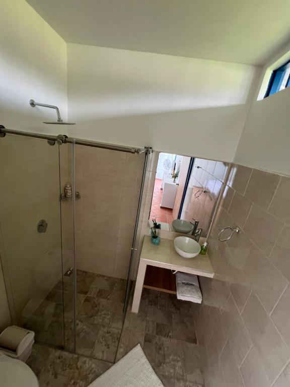 Koupelna v ubytování Hotel Casa Cuenca