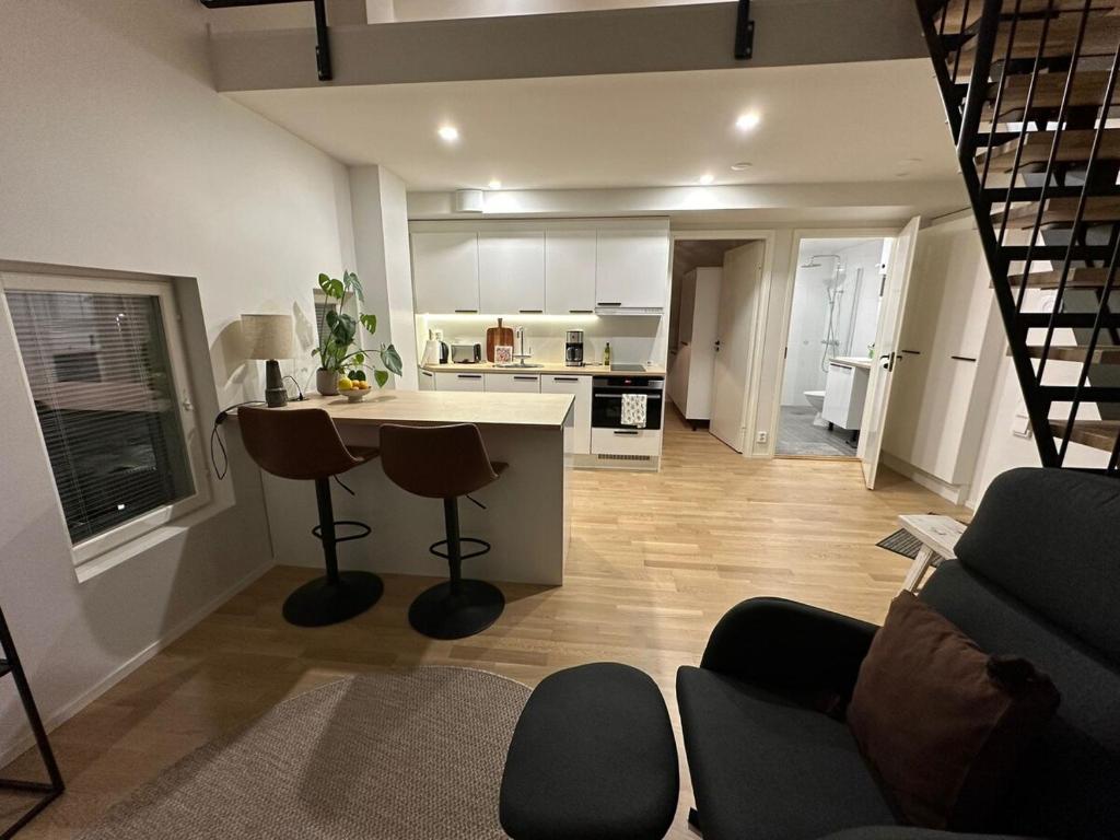 Nhà bếp/bếp nhỏ tại Near University - Charming Loft