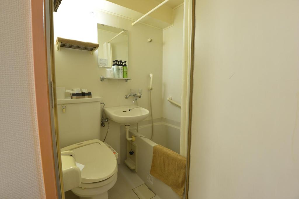 Koupelna v ubytování Hotel Marutani