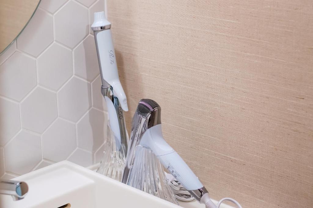 Koupelna v ubytování Hotel Rokune