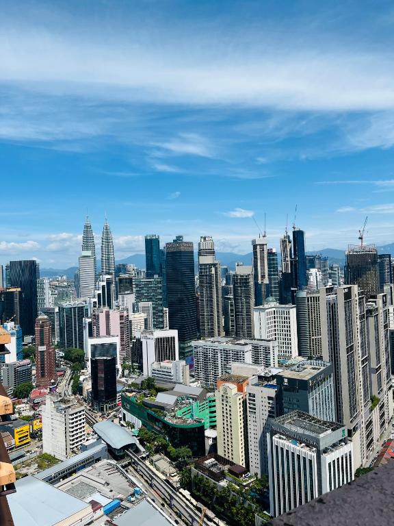 Nespecifikovaný výhled na destinaci Kuala Lumpur nebo výhled na město při pohledu z apartmánu