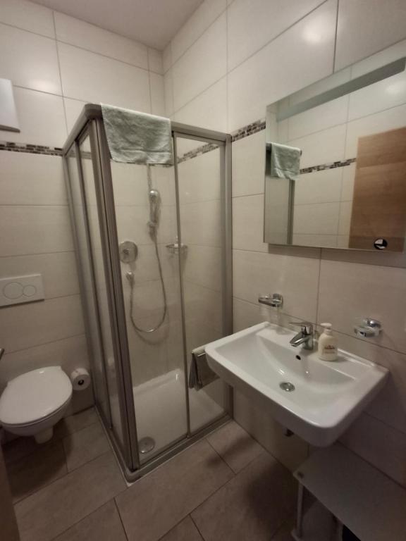Koupelna v ubytování Gästehaus Watschinger