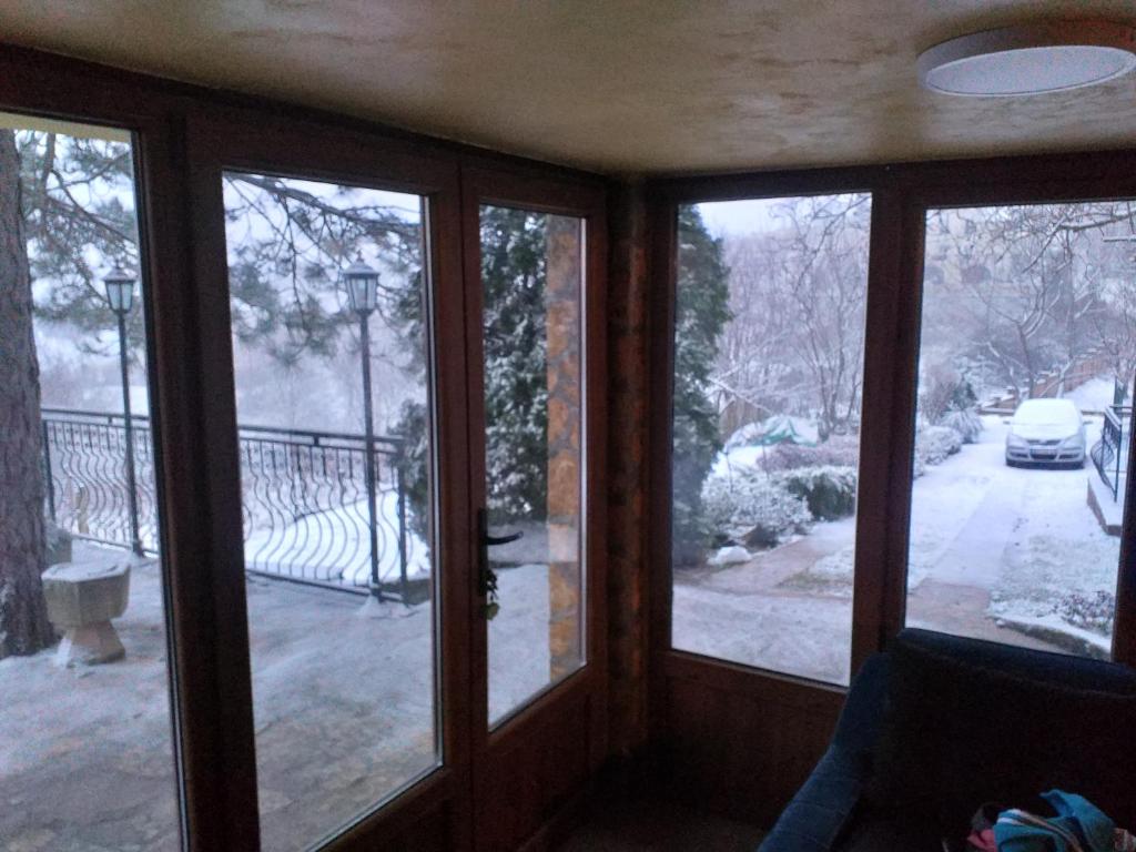 Beautiful holiday house v zimě