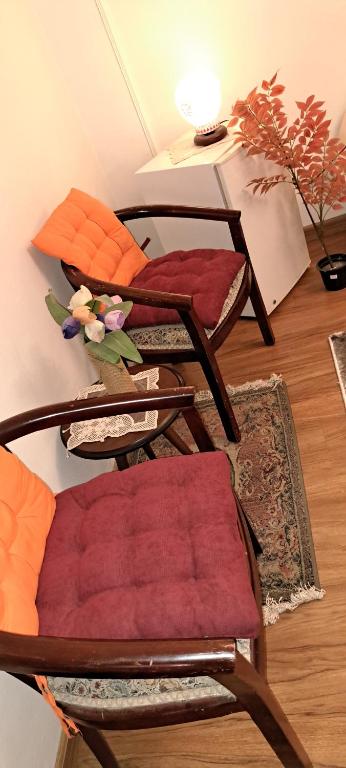 Posezení v ubytování Panorama Apartment close to Cairo Airport with free pick up and dropoff airport limousine limousine gratuite depuis et vers l'aéroport 免费利莫司汀往返机场