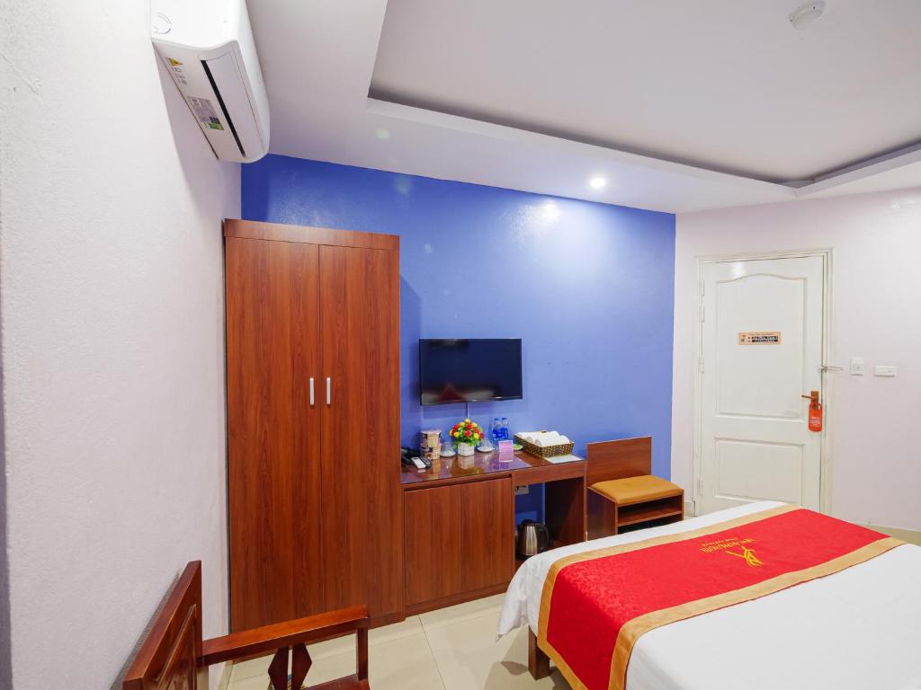 TV a/nebo společenská místnost v ubytování New An Phú Hotel