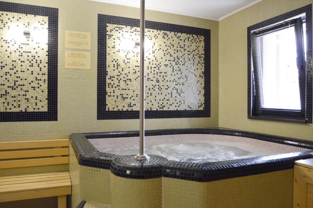 Koupelna v ubytování Hotel Dumanov