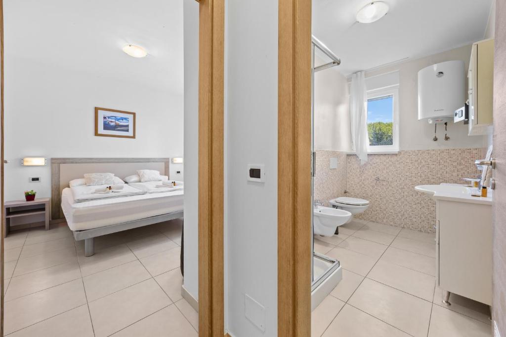 Koupelna v ubytování Residence Kamenjak Runke
