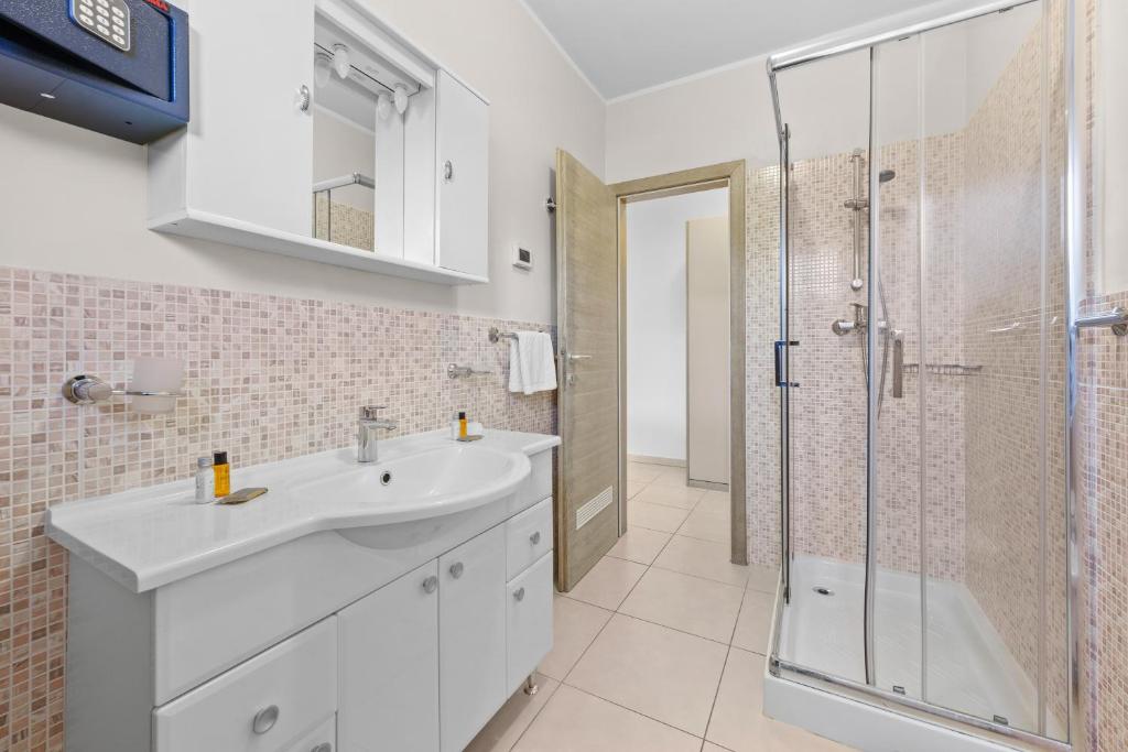 Koupelna v ubytování Residence Kamenjak Runke