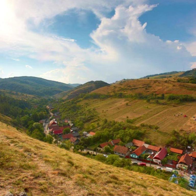 Příroda nedaleko venkovského domu