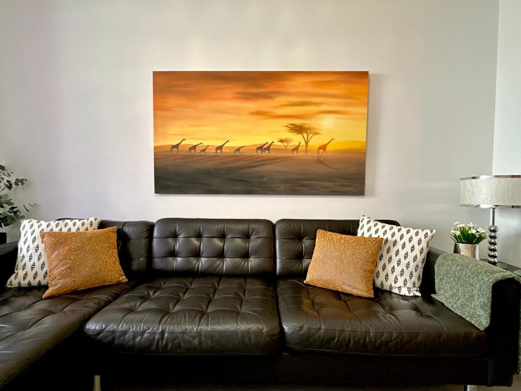 Posezení v ubytování HostiGuest CoLiving León y Castillo