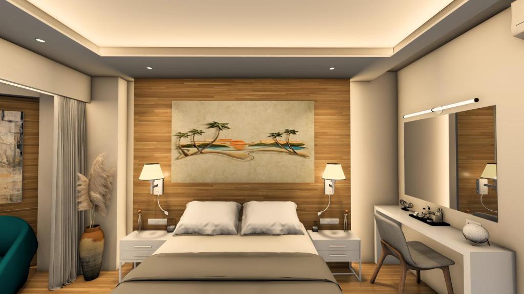 Postel nebo postele na pokoji v ubytování Arte Hotel