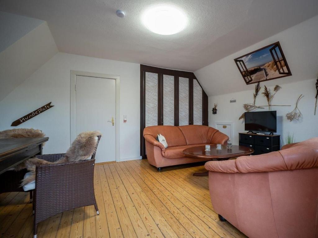Posezení v ubytování 194 Fewo Dat LütjeHuus mit Dachterrasse im ersten Stock