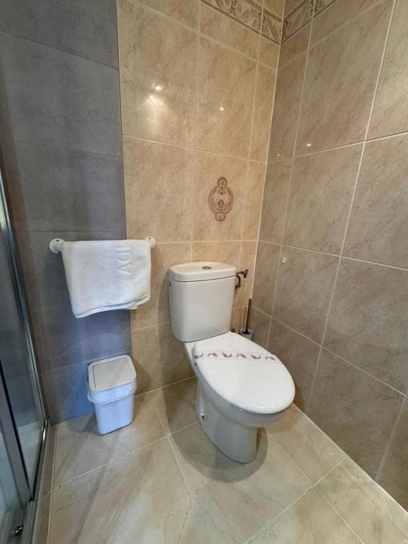 Koupelna v ubytování Hotel Panda