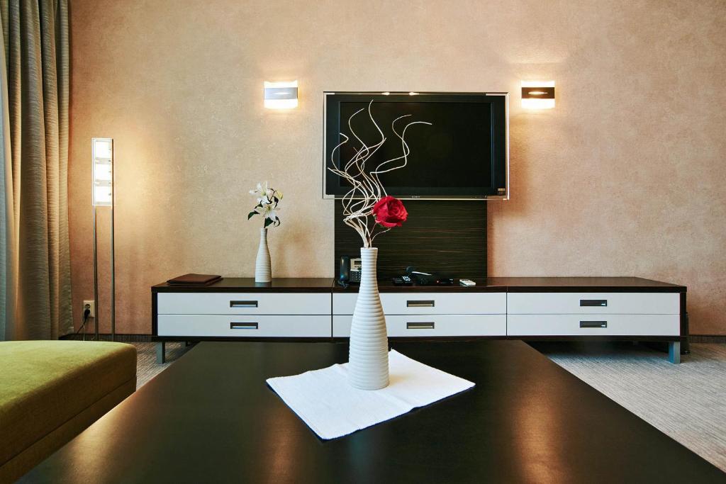TV a/nebo společenská místnost v ubytování Privilege Apartments