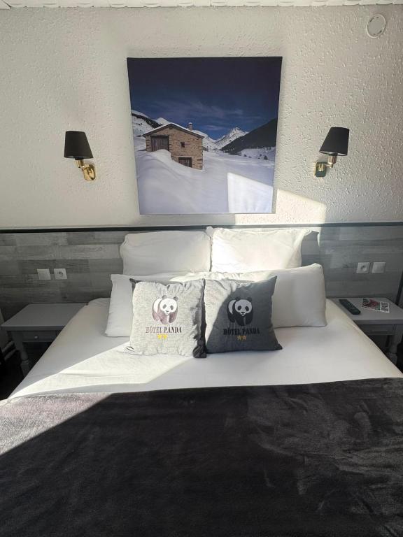 Postel nebo postele na pokoji v ubytování Hotel Panda