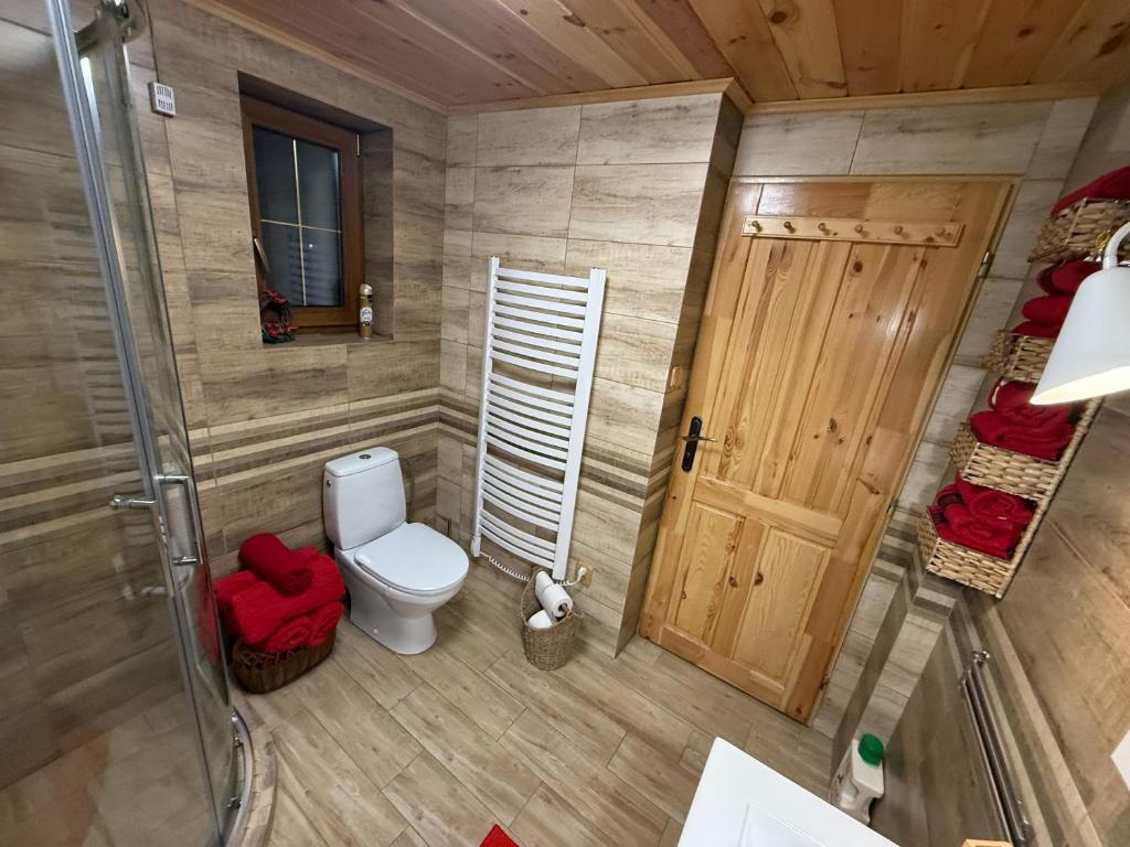Koupelna v ubytování Chata Maco