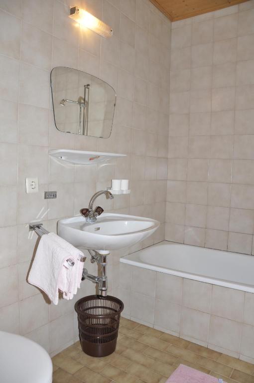 Koupelna v ubytování Pension Kohler