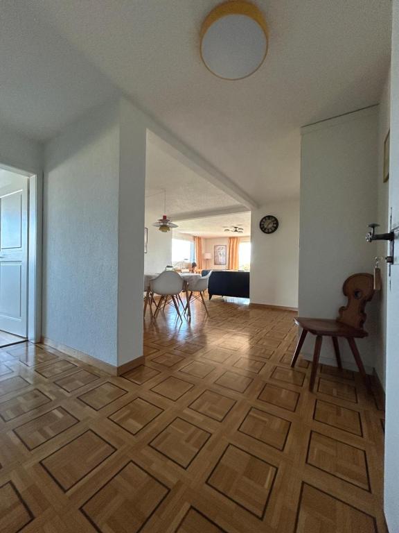 Posezení v ubytování Apartment in Swiss Chalet Träumli