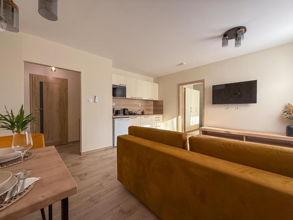 Kuchyň nebo kuchyňský kout v ubytování Viola Apartman