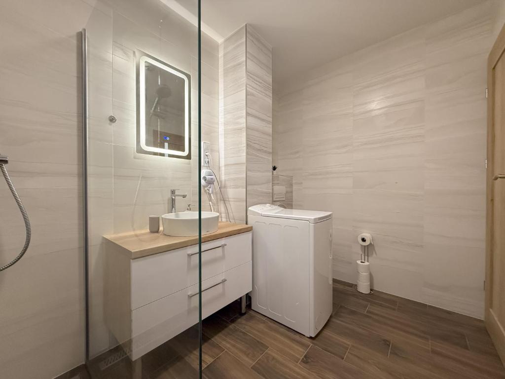 Koupelna v ubytování Viola Apartman