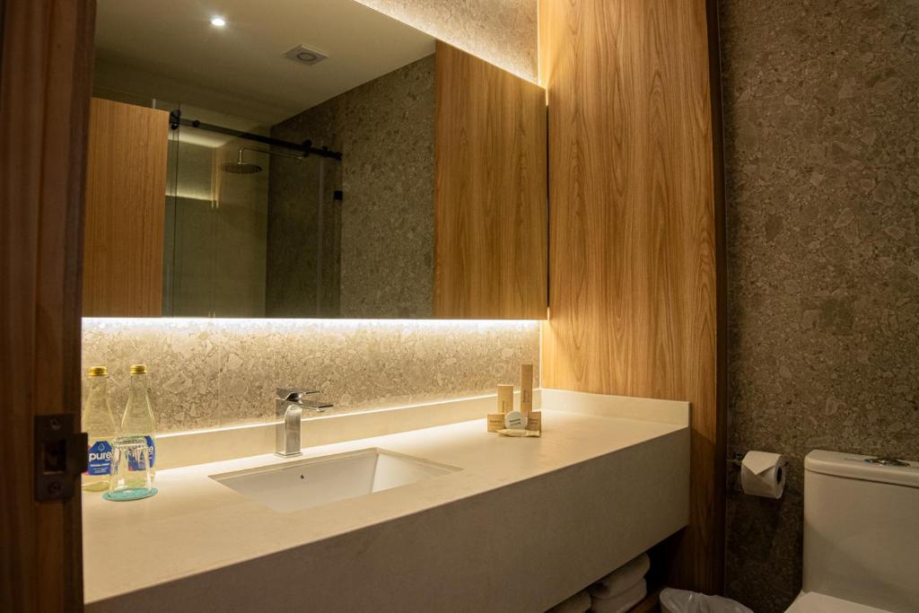 Koupelna v ubytování MantaHost Hotel