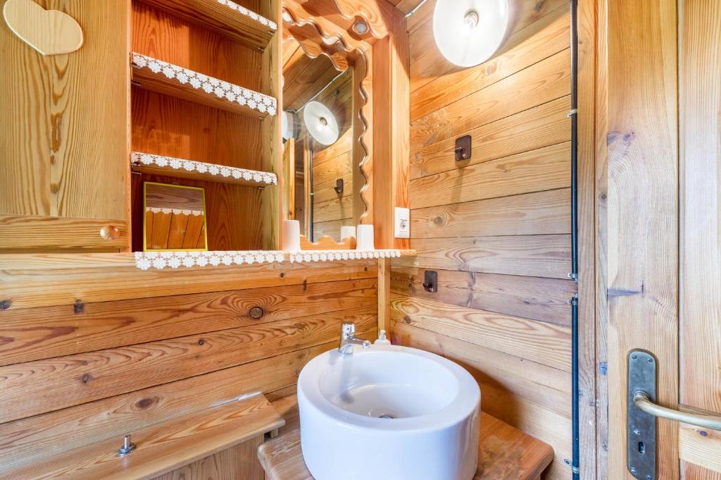 Koupelna v ubytování Chalet complet