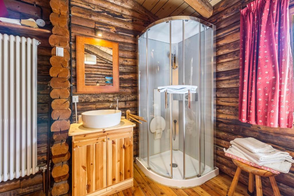 Koupelna v ubytování Chalet complet