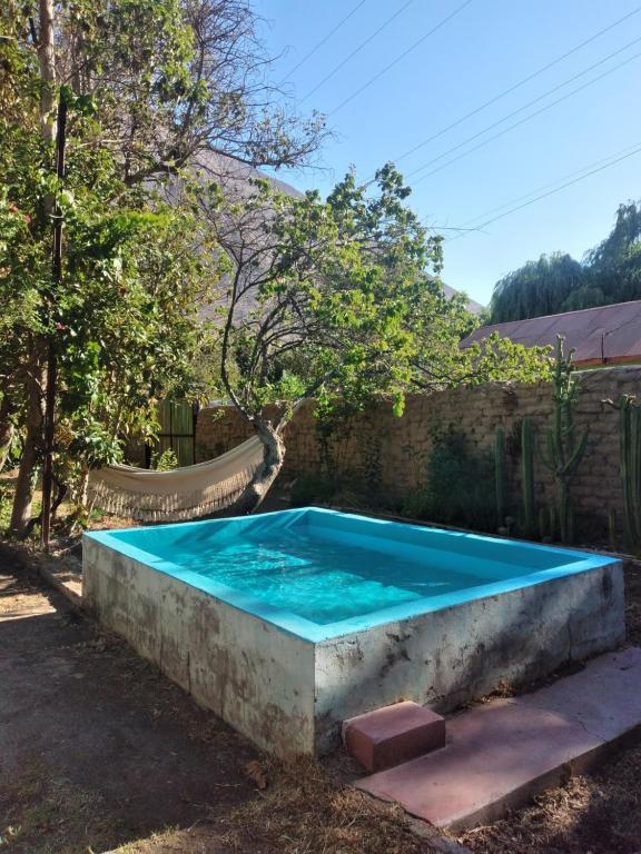 a swimming pool in the backyard of a house at Elqui Sol in Vicuña