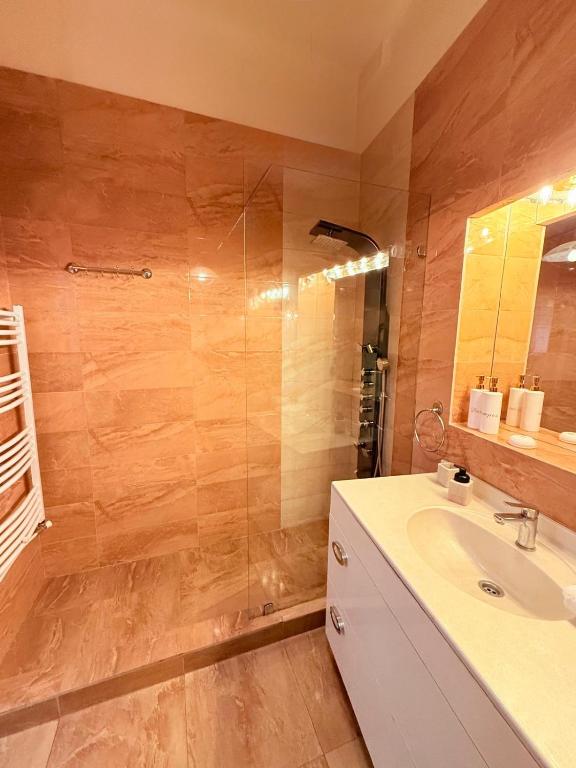 Koupelna v ubytování AVA House