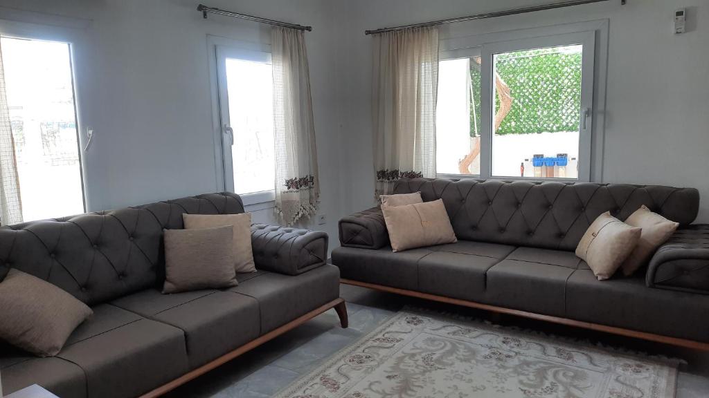 Χώρος καθιστικού στο Bodrum Family Apartments