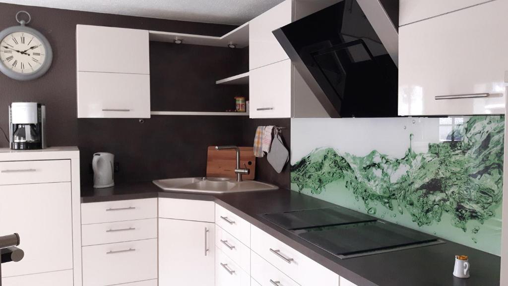 Kuchyň nebo kuchyňský kout v ubytování Altstadt Ferienhaus
