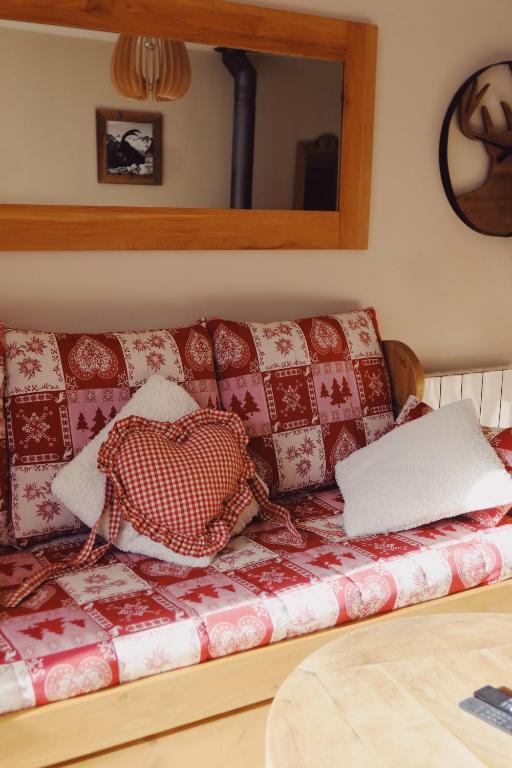 Posteľ alebo postele v izbe v ubytovaní Appartement Courchevel la Tania