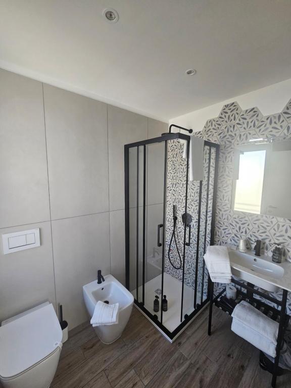 Koupelna v ubytování Albergo Sappia