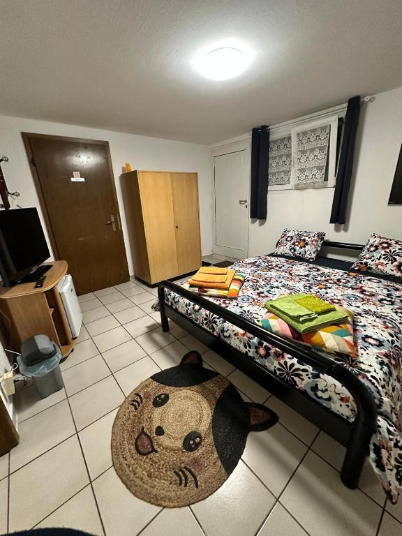 Postel nebo postele na pokoji v ubytování Le palme