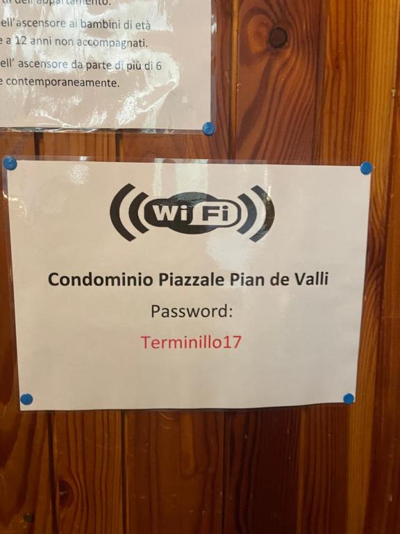 Certifikát, hodnocení, plakát nebo jiný dokument vystavený v ubytování Casetta mia, Pian de Valli