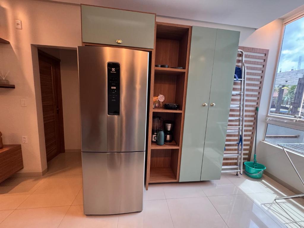 Kuchyň nebo kuchyňský kout v ubytování Flat Tapajós Alter 2 quartos, cozinha, climatizado, wifi 200mbps, estacionamento e self check-in