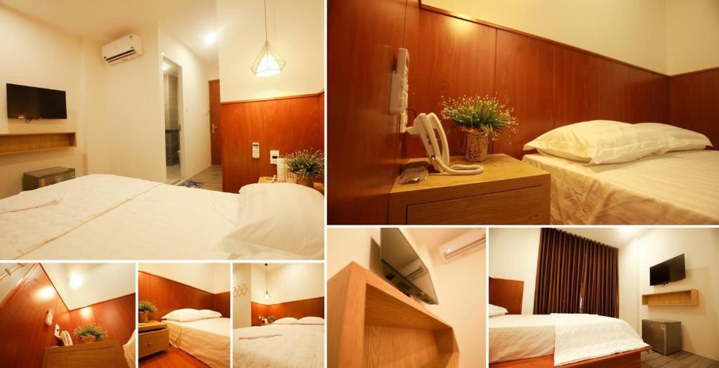 Postel nebo postele na pokoji v ubytování Hoàng Bách Hotel Vũng Tàu