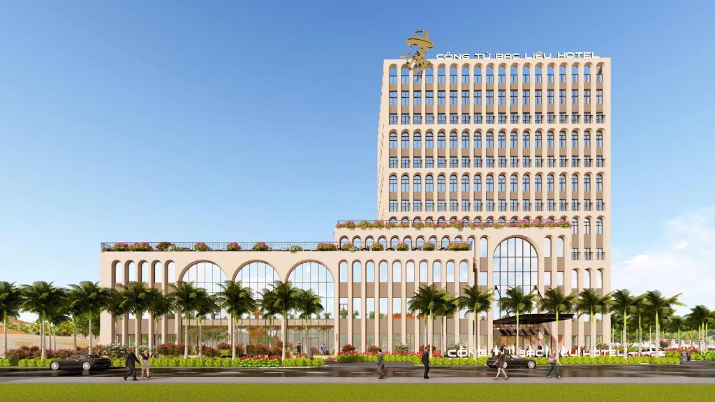 El edificio en el que está el hotel
