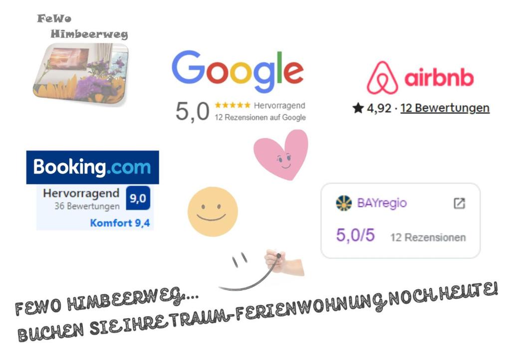 Certifikát, hodnocení, plakát nebo jiný dokument vystavený v ubytování FeWo Himbeerweg