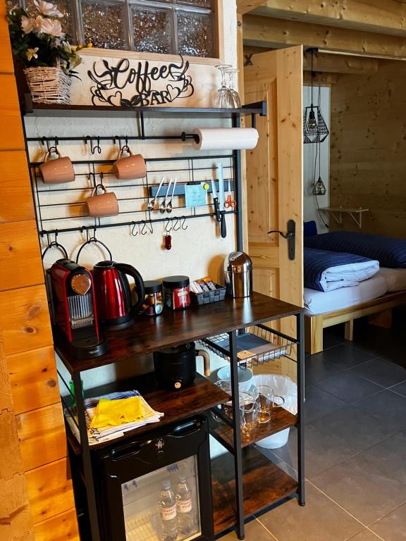 Postel nebo postele na pokoji v ubytování Chalet Alpina Gyger