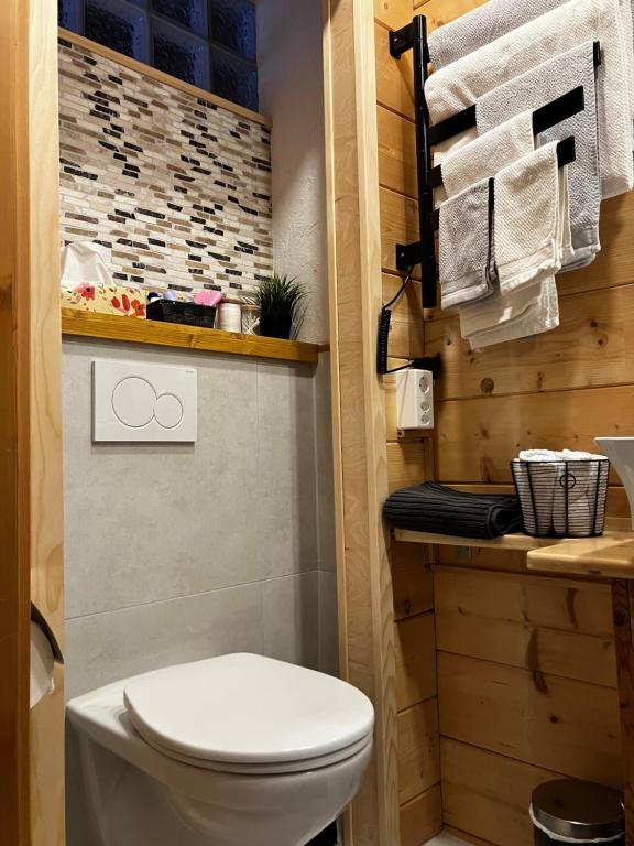 Koupelna v ubytování Chalet Alpina Gyger