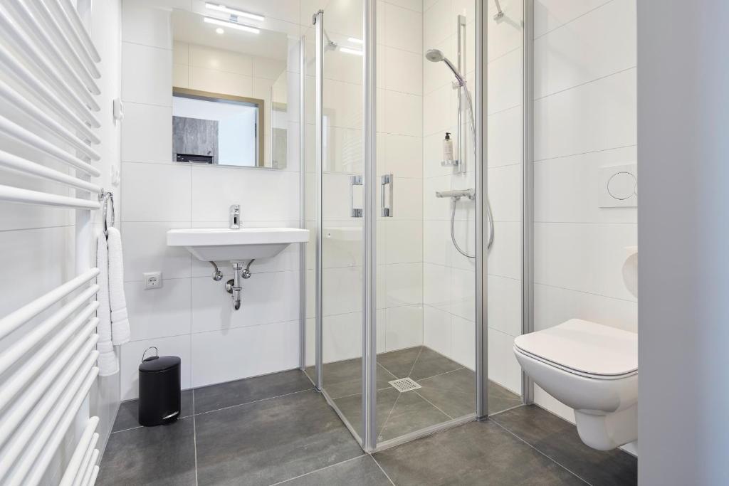 Koupelna v ubytování Bader Aparthotel